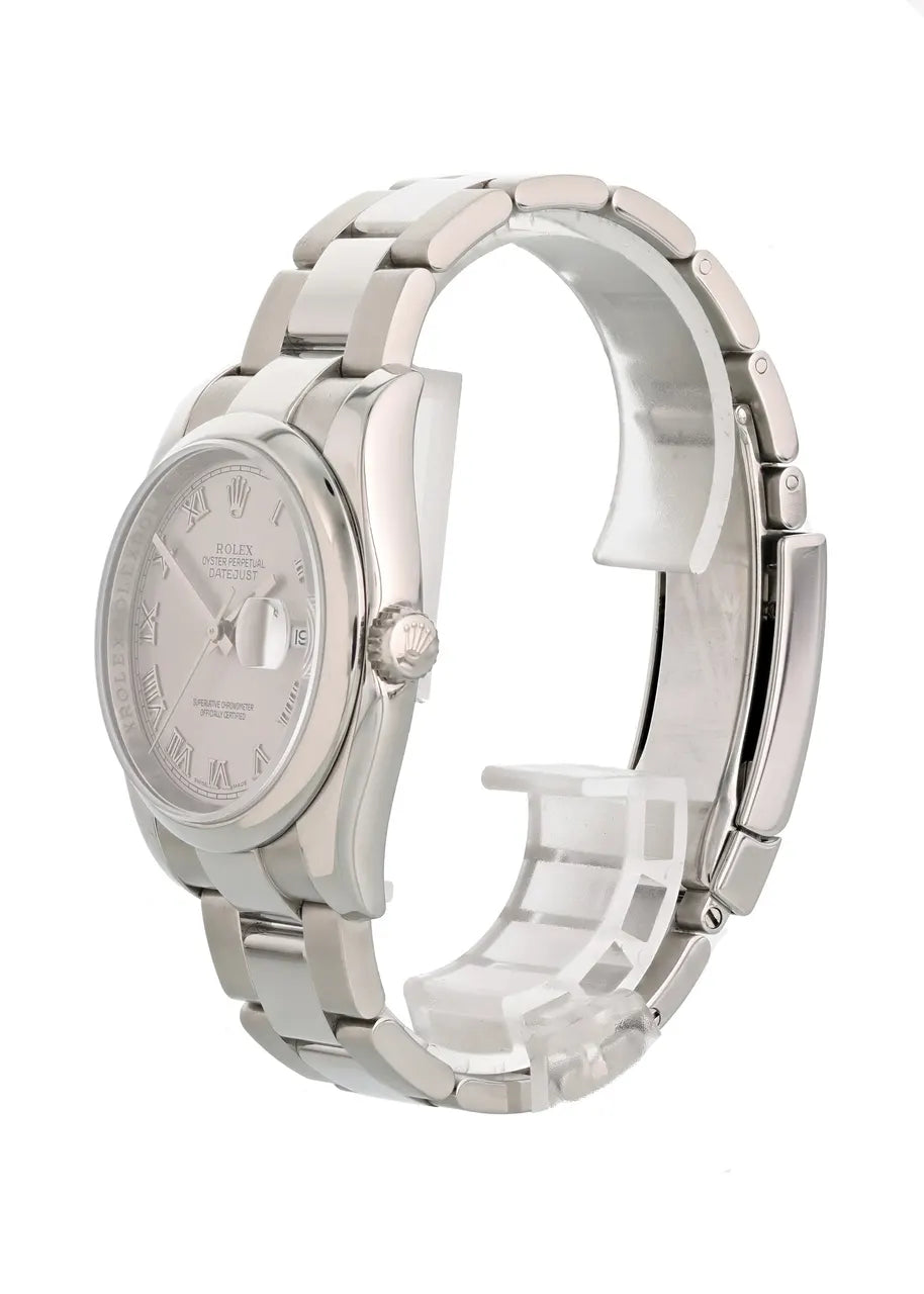 stainless Rolex Datejust Silver Roman Dial - Hình 3