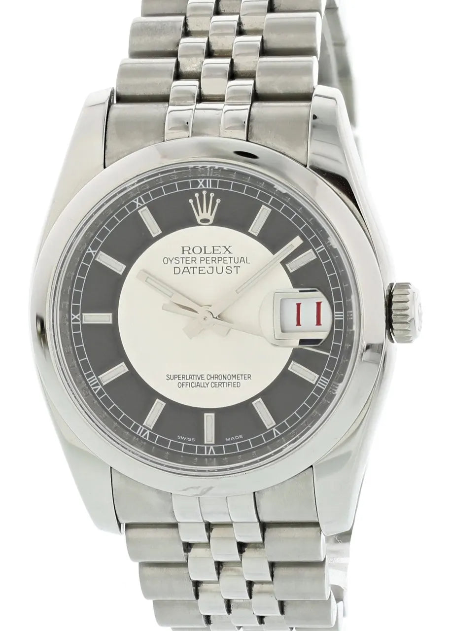 Rolex Black Silver Datejust