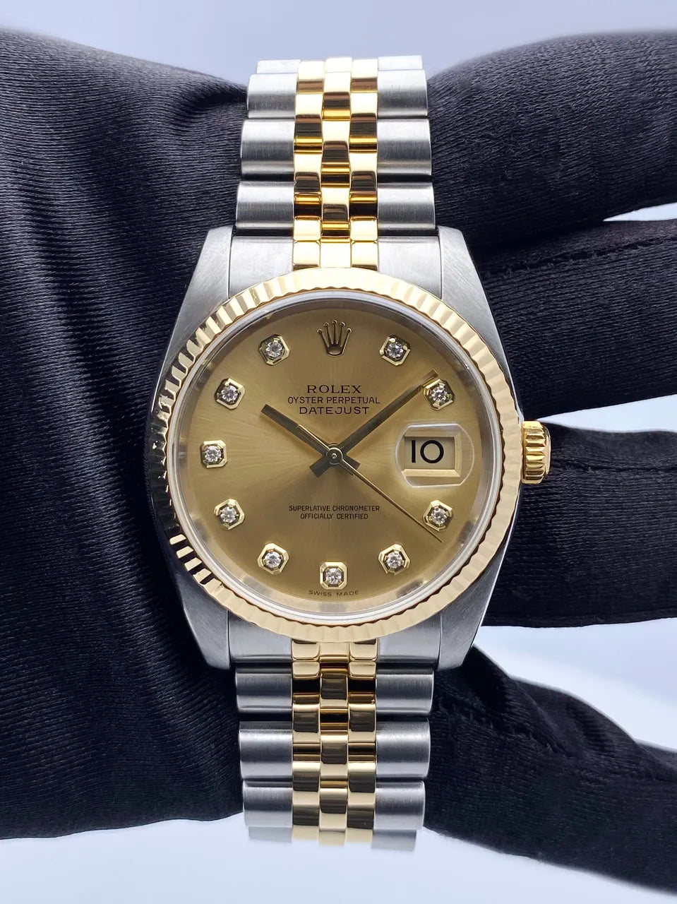 Rolex Gold Diamond Datejust - Hình 2