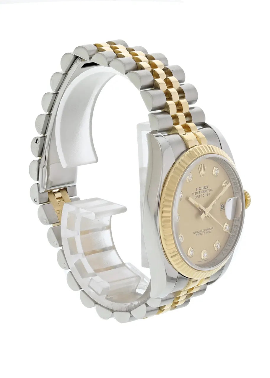 Rolex Two-Tone Diamond Watch - Hình 4