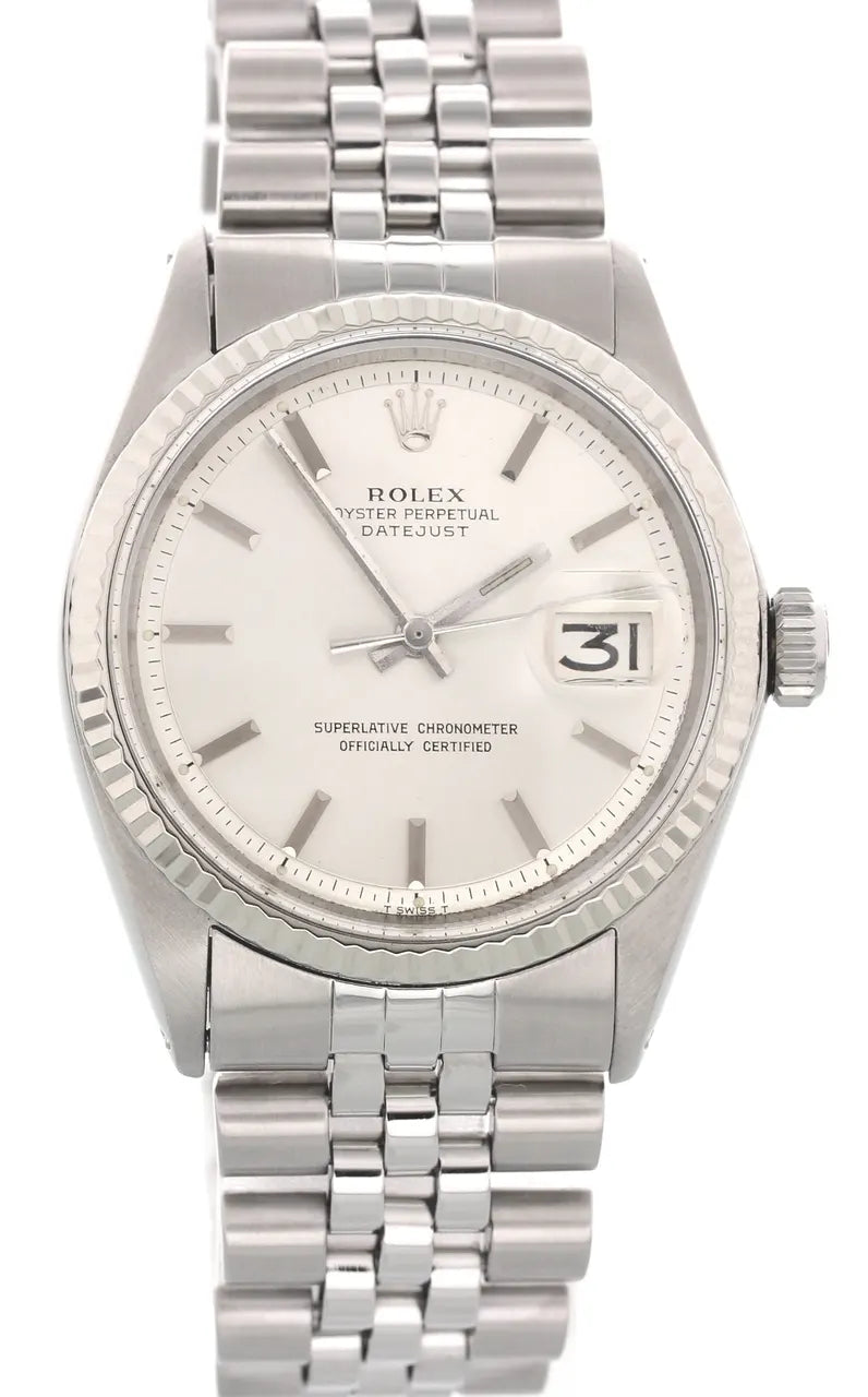 stainless Rolex Datejust Silver Dial