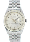 stainless Rolex Datejust Silver Stick Dial