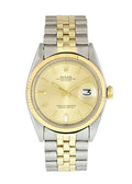 two Rolex Datejust Gold Dial