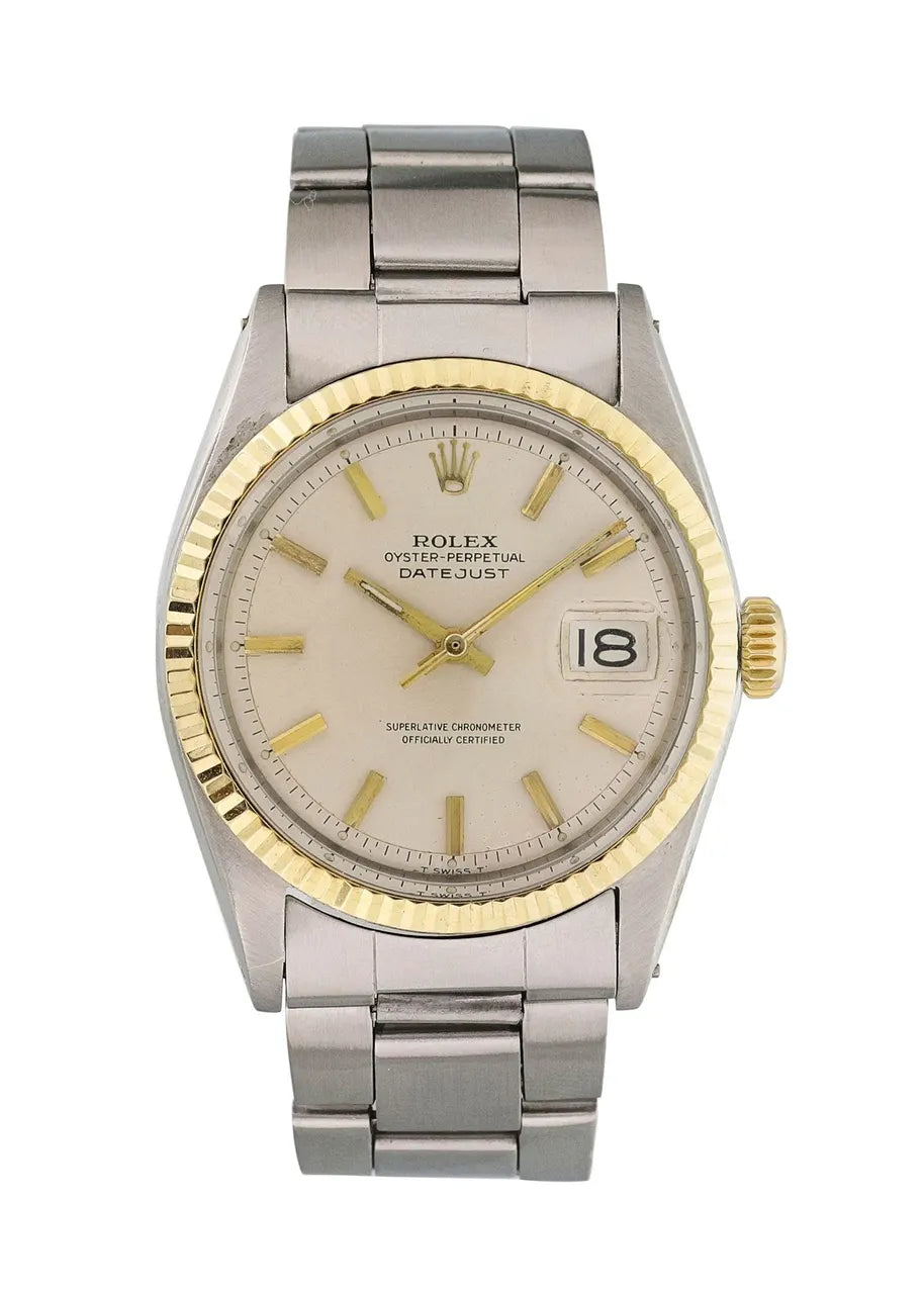 dial bezel Rolex Datejust Silver Gold - Hình 2