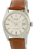 brown Rolex Datejust Cream Dial