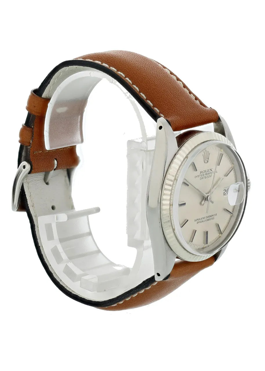 brown Rolex Datejust Cream Dial - Hình 2