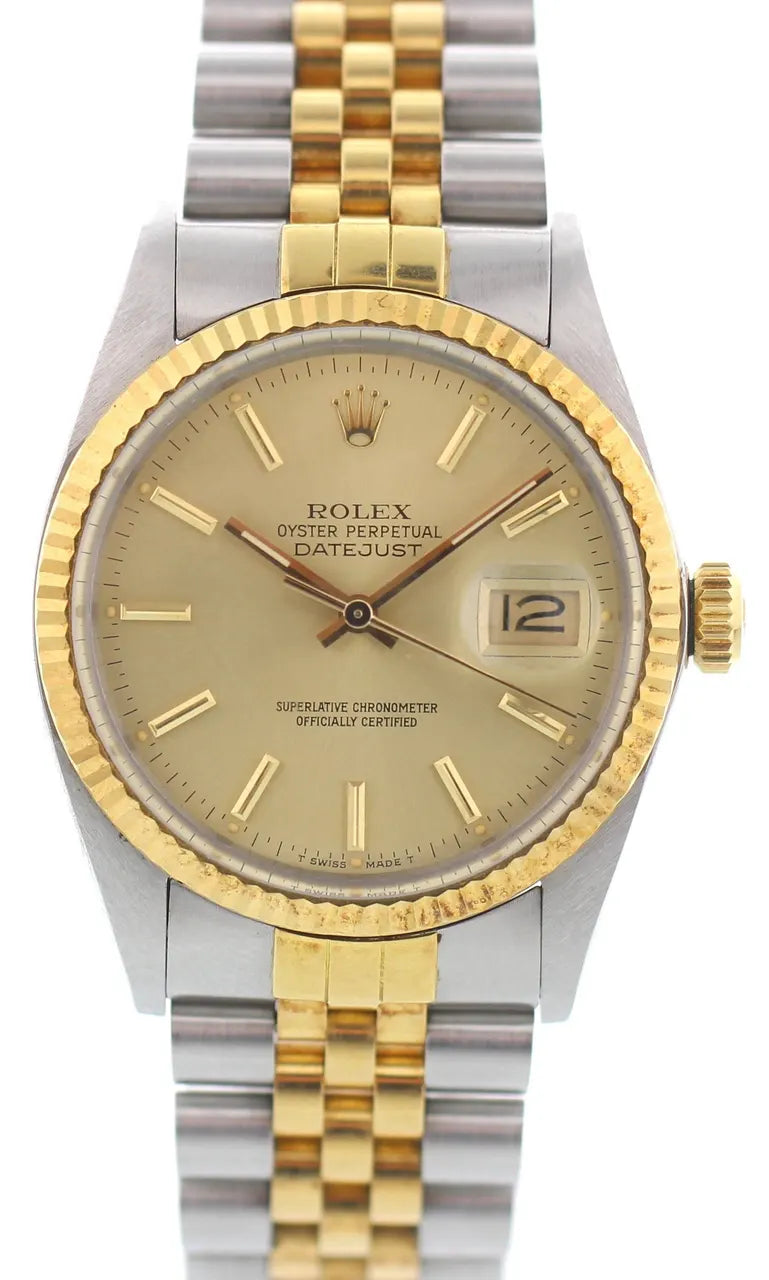 Rolex Two-Tone Gold Dial datejust steel