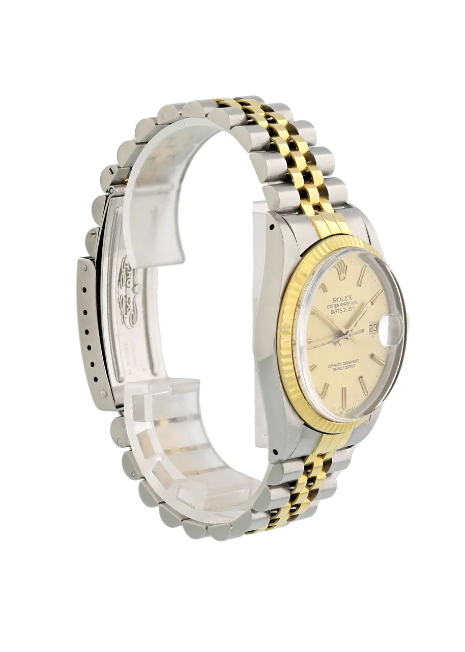 datejust gold Rolex Two-Tone Champagne Dial - Hình 2