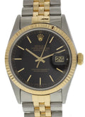 Rolex Black Dial Two-Tone datejust steel