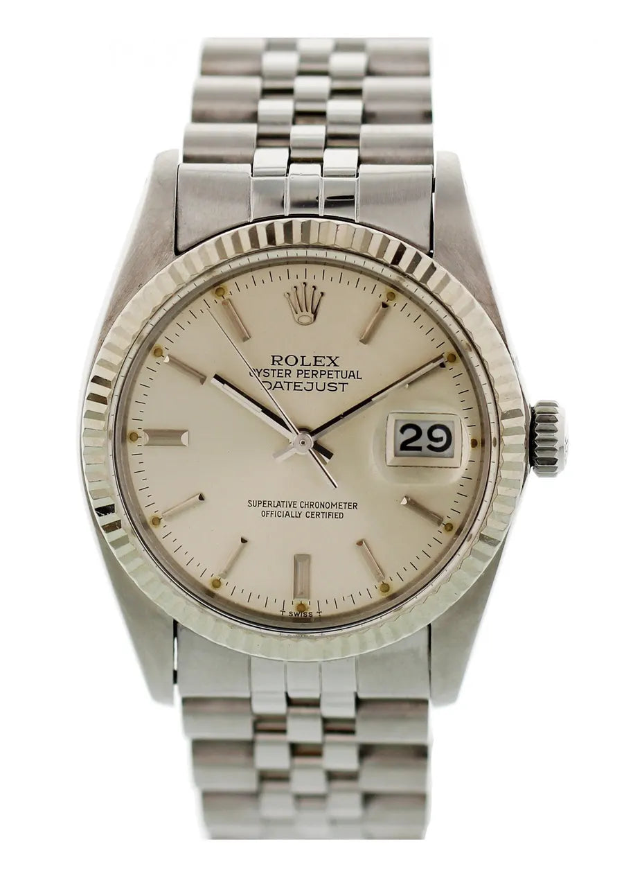 stainless Rolex Datejust Champagne Dial