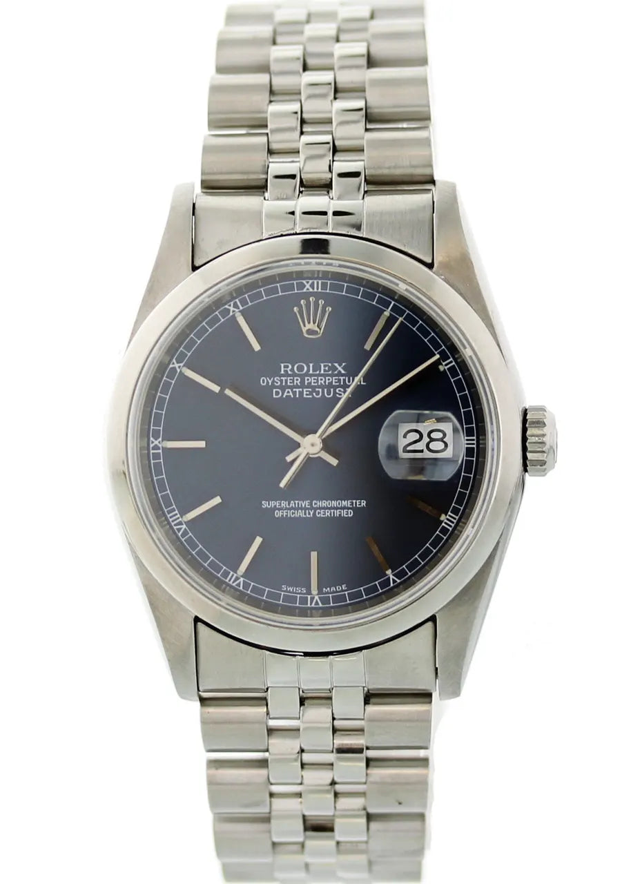 Rolex Datejust Black Dial Jubilee stainless
