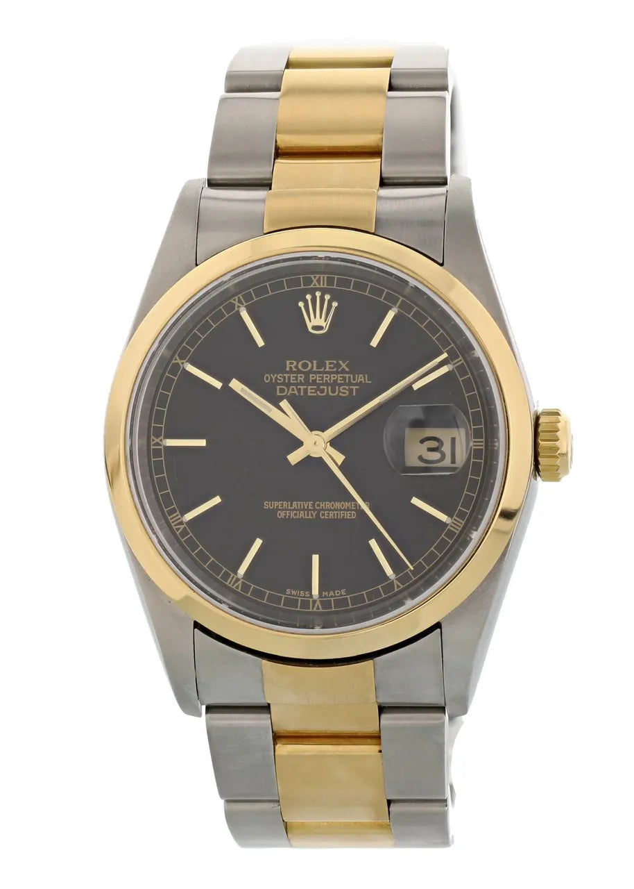 two Rolex Datejust Slate Dial