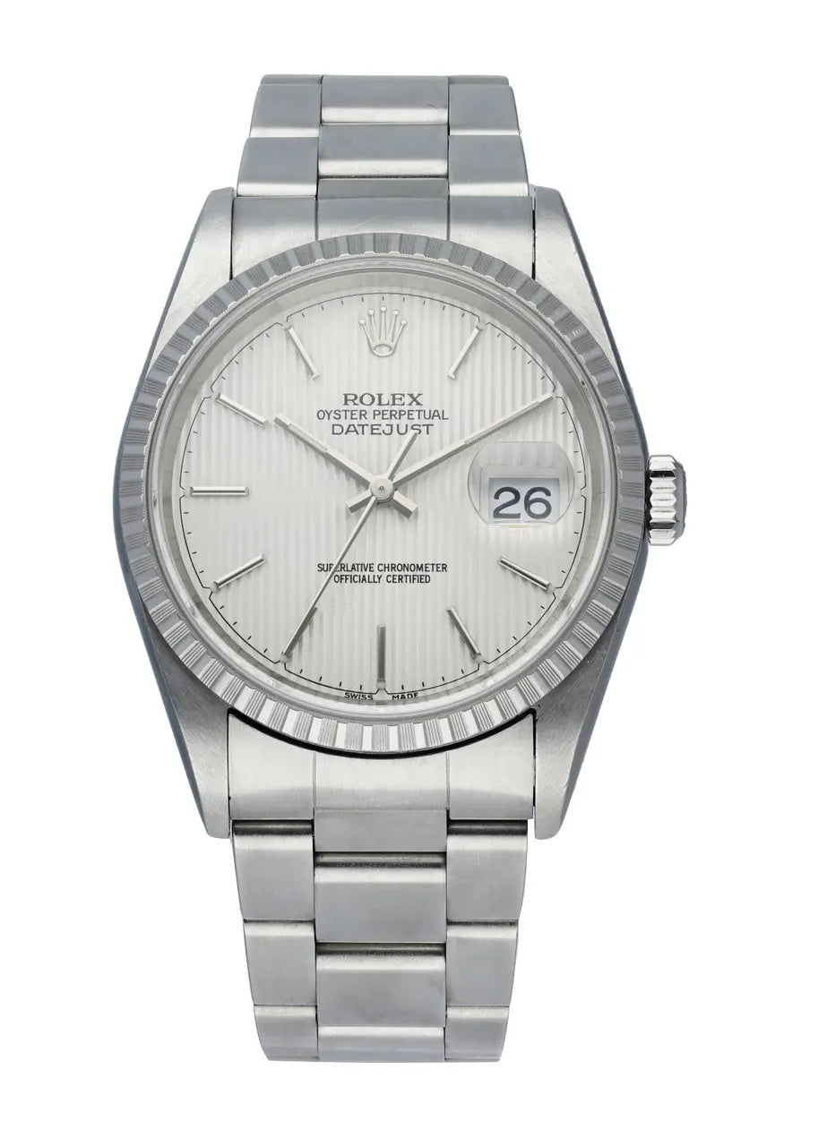 Rolex Silver Tapestry Dial datejust