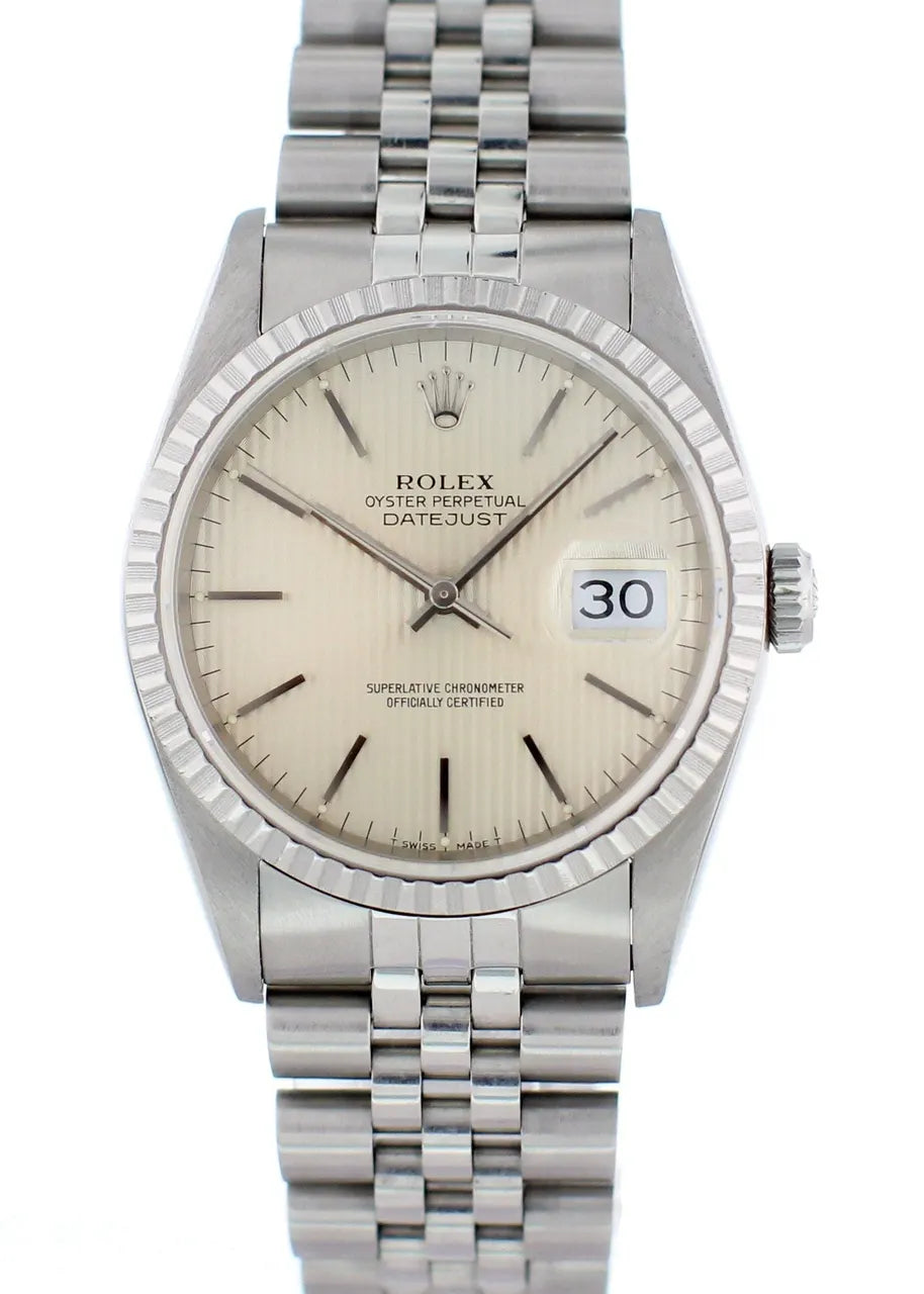 Rolex Silver Linen Datejust