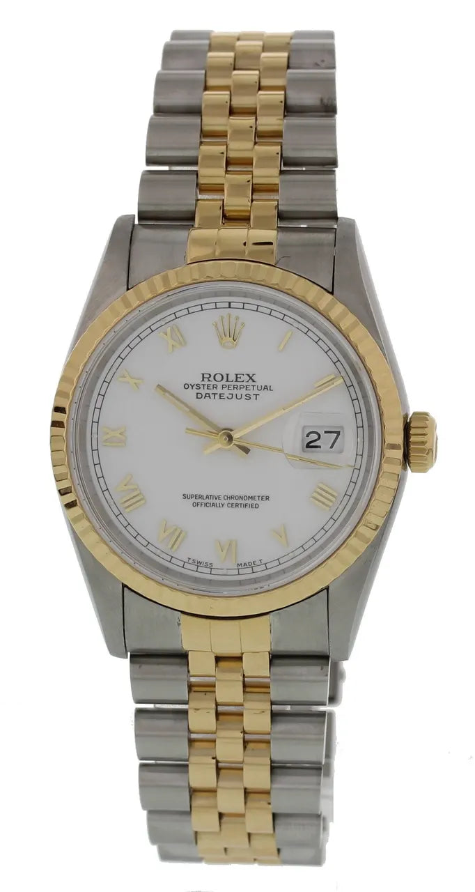 Rolex Datejust Silver Dial Two-Tone - Hình 4
