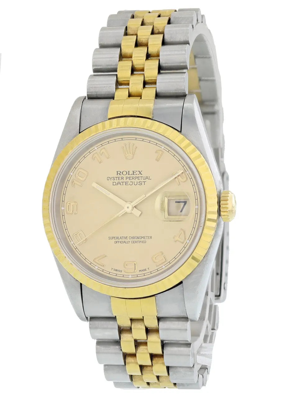 two Rolex Datejust Gold Champagne Dial - Hình 2