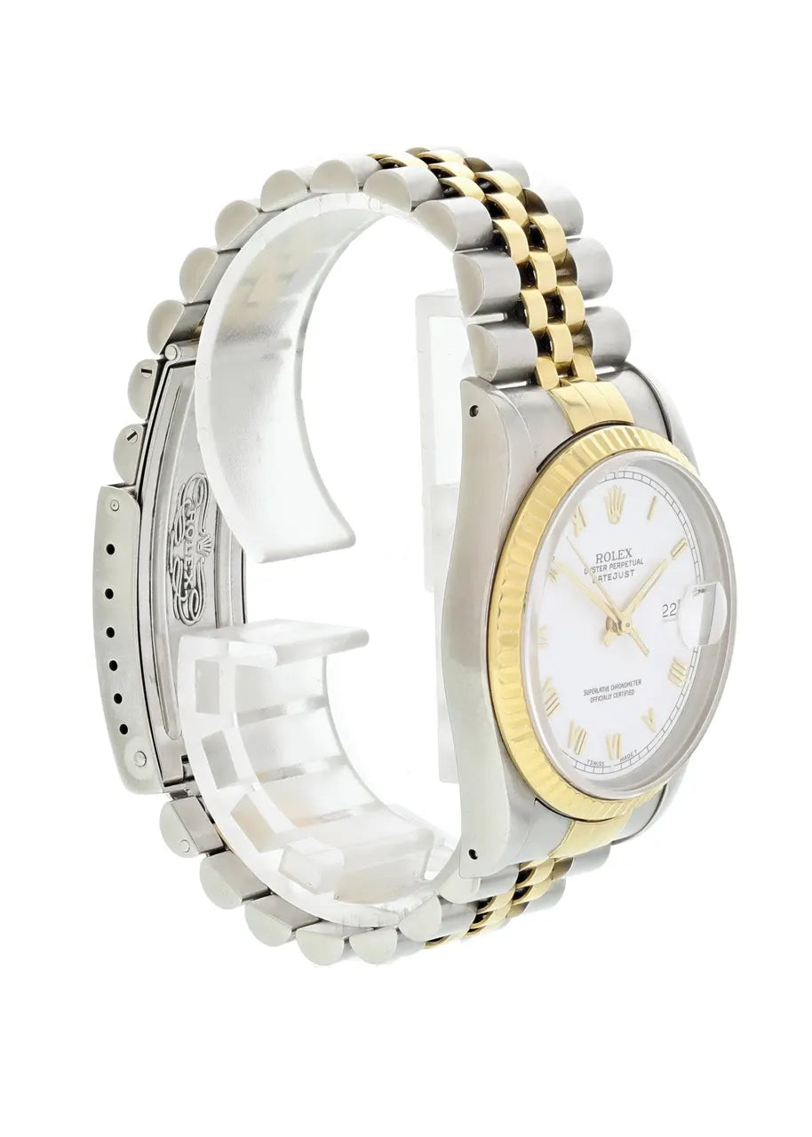 Rolex Datejust Gold & Steel White Dial - Hình 2