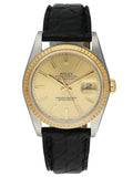 Rolex Gold Dial Leather