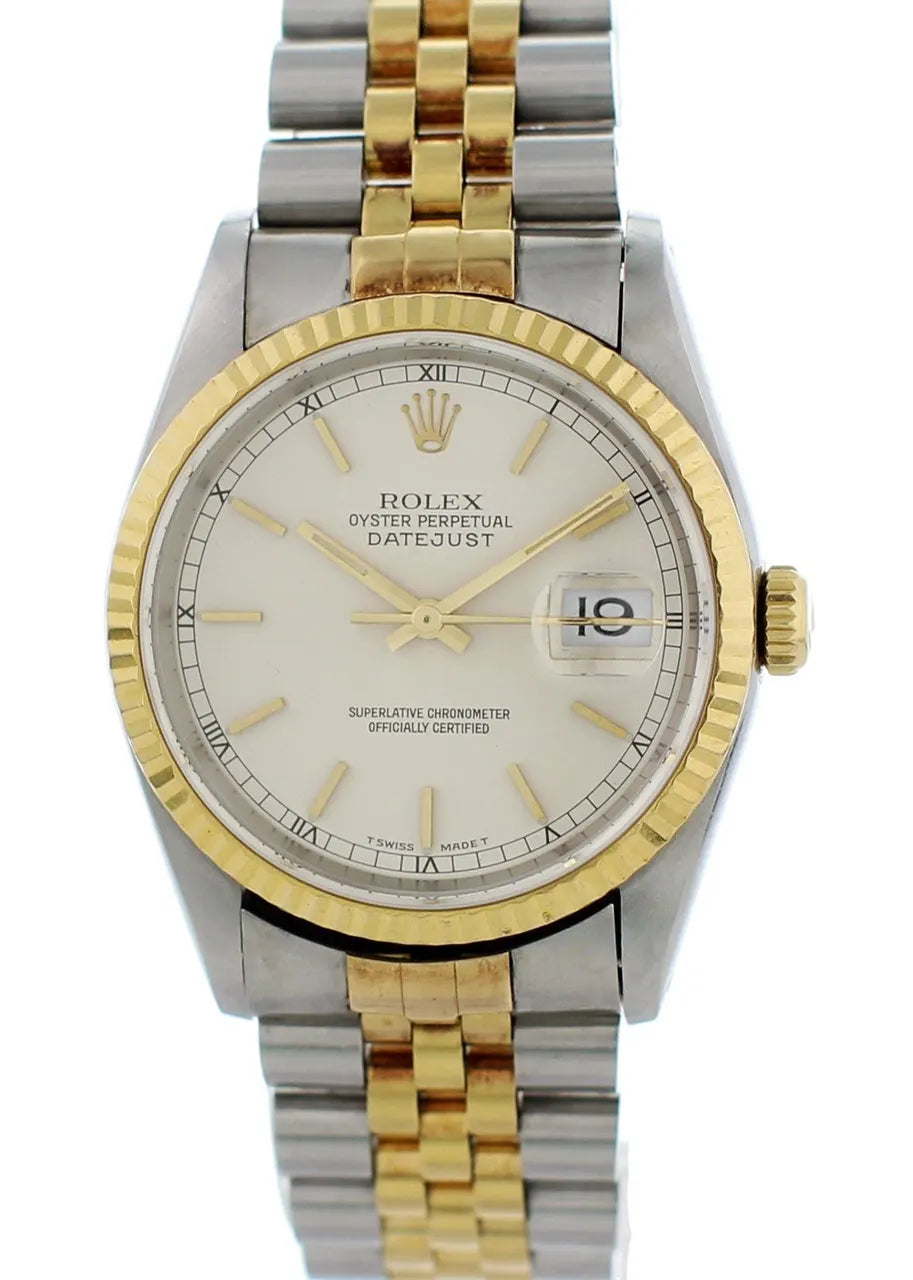 dial Rolex Datejust Two-Tone Silver - Hình 2