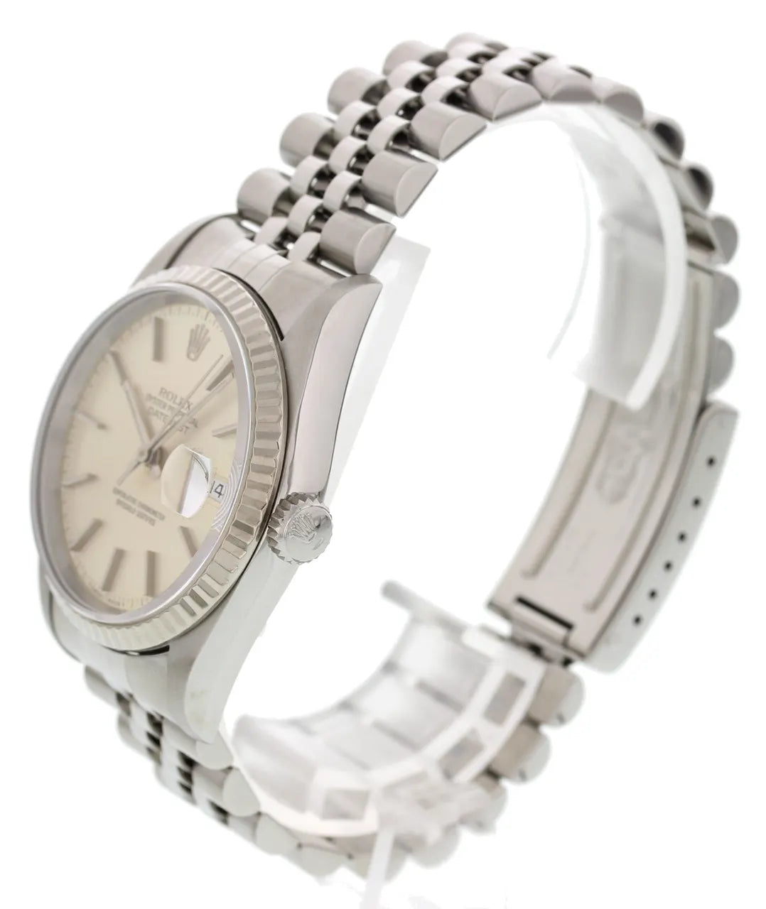 Rolex Silver Dial Fluted Bezel - Hình 2