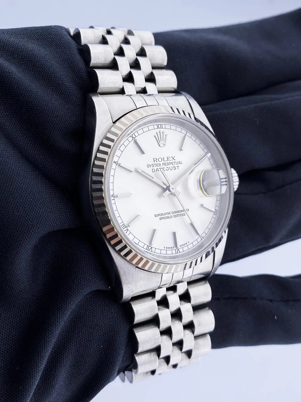 stainless Rolex Silver Jubilee Datejust - Hình 3