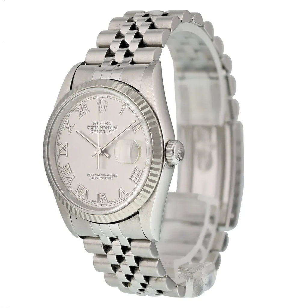 Rolex Datejust Silver Roman Dial - Hình 6