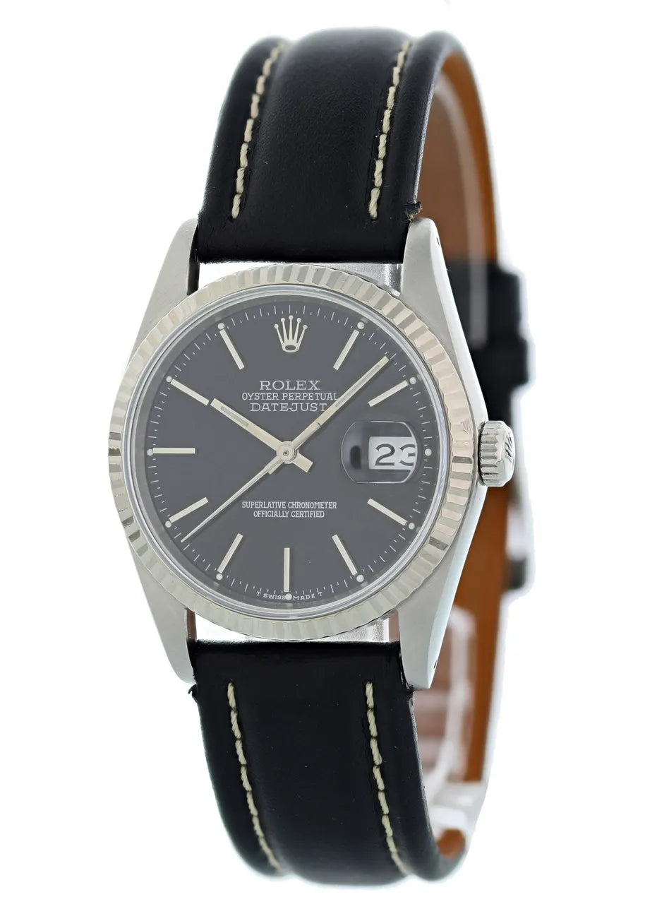 black Rolex Datejust Slate Dial - Hình 2
