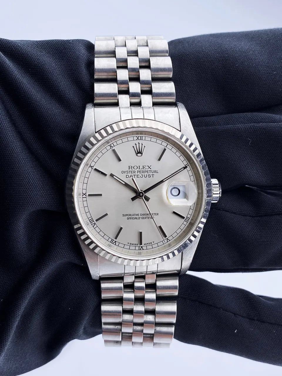 stainless Rolex Silver Jubilee Datejust - Hình 4