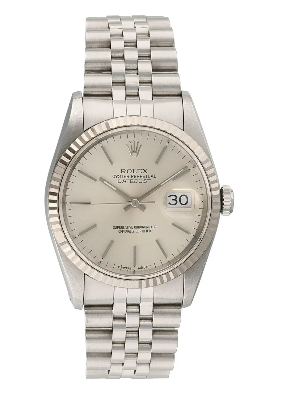 stainless Rolex Datejust Silver Jubilee Dial