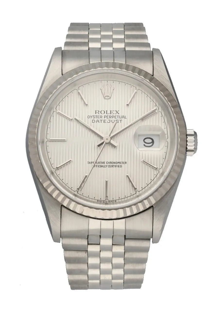 datejust stainless Rolex Silver Linen Dial