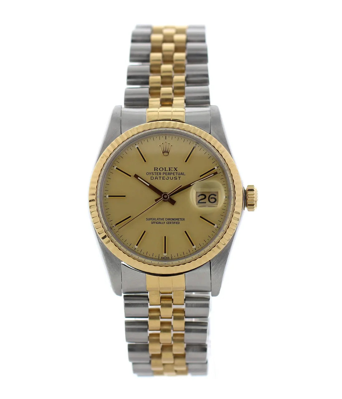 datejust steel Rolex Two-Tone Champagne Dial - Hình 5