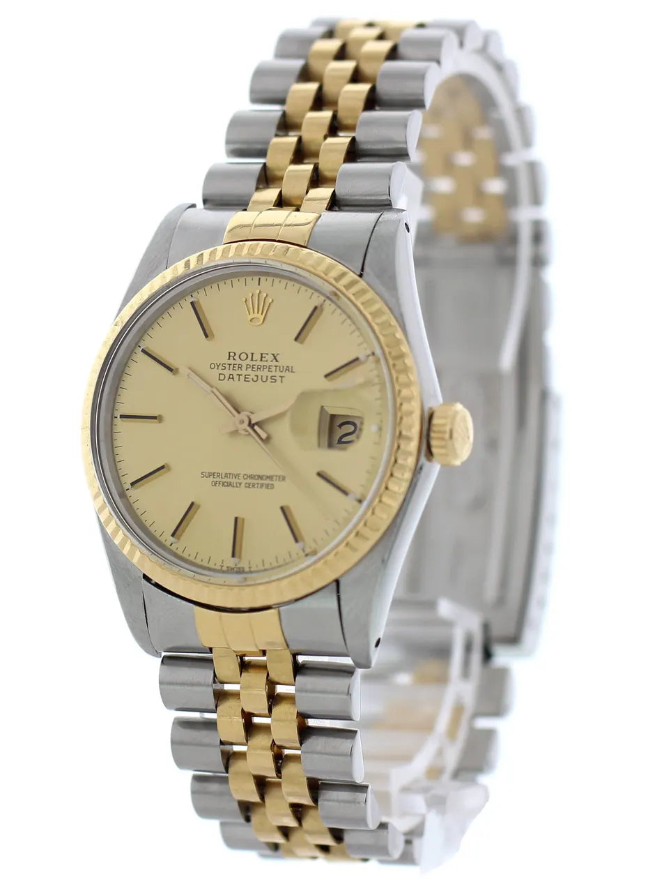 datejust steel Rolex Two-Tone Champagne Dial - Hình 8