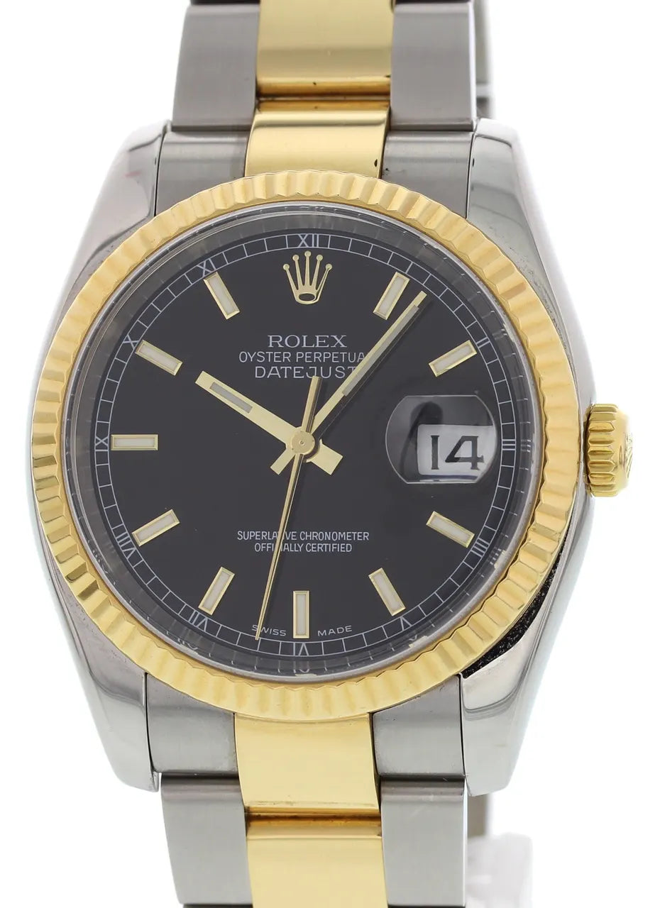dial Rolex Datejust Black Two-Tone - Hình 6