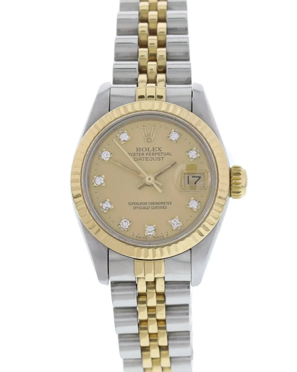 Rolex Datejust Gold Champagne Diamond Dial - Hình 2