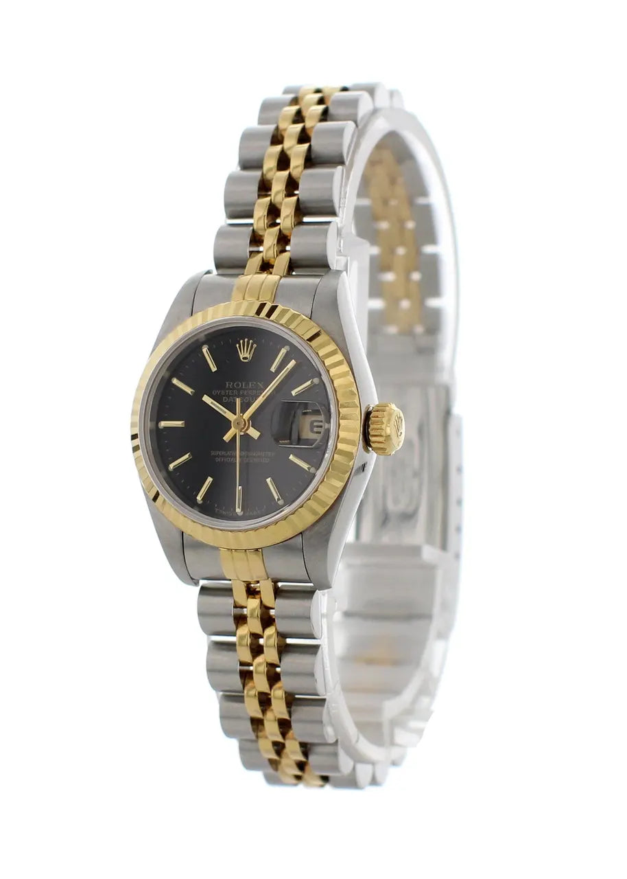 Rolex Datejust Black Dial Two-Tone steel gold - Hình 3