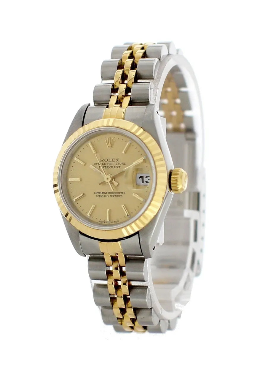 steel Rolex Datejust Champagne Dial - Hình 3