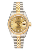 datejust Rolex Gold Dial Diamond