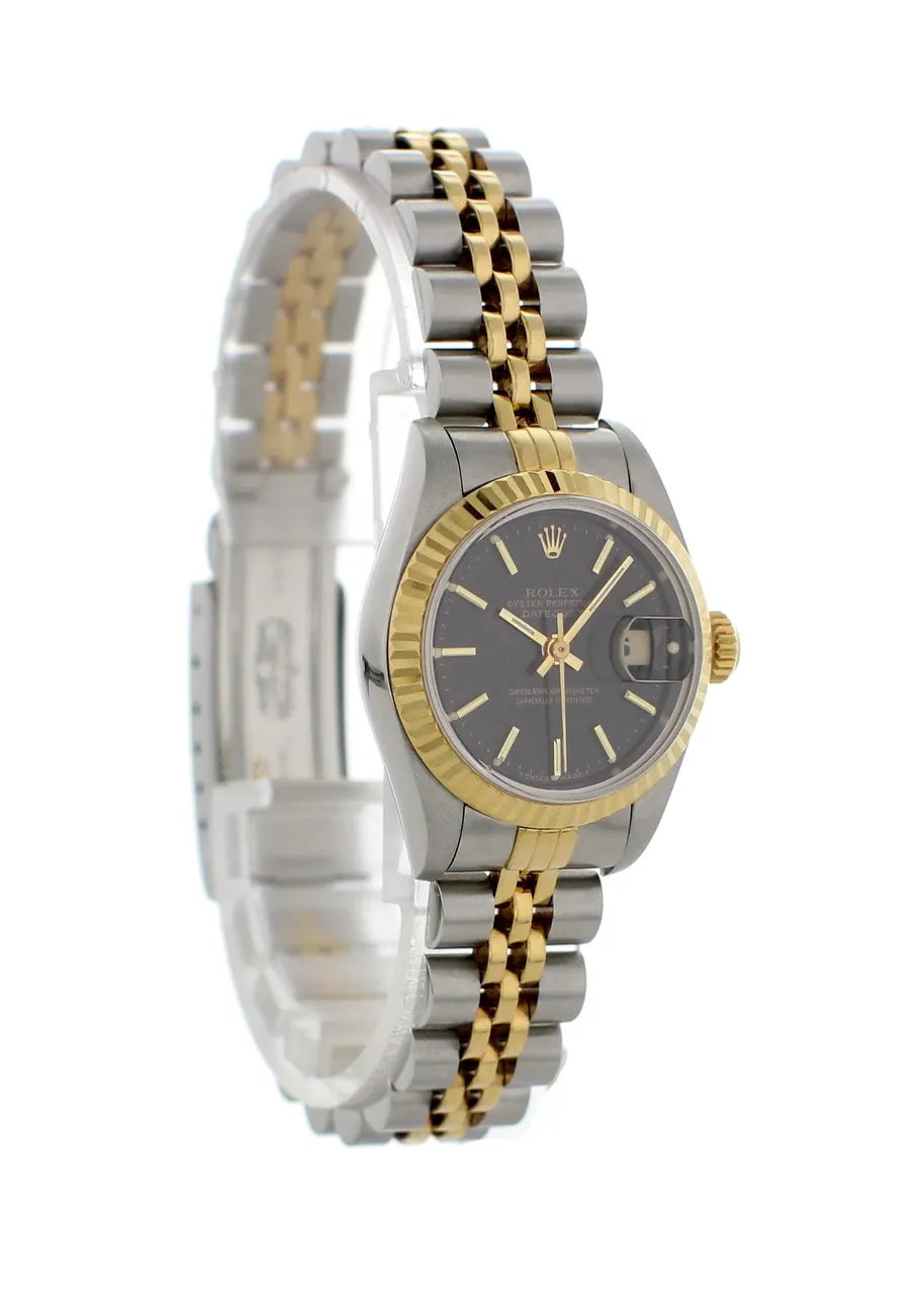 Rolex Datejust Black Dial Two-Tone steel gold - Hình 4