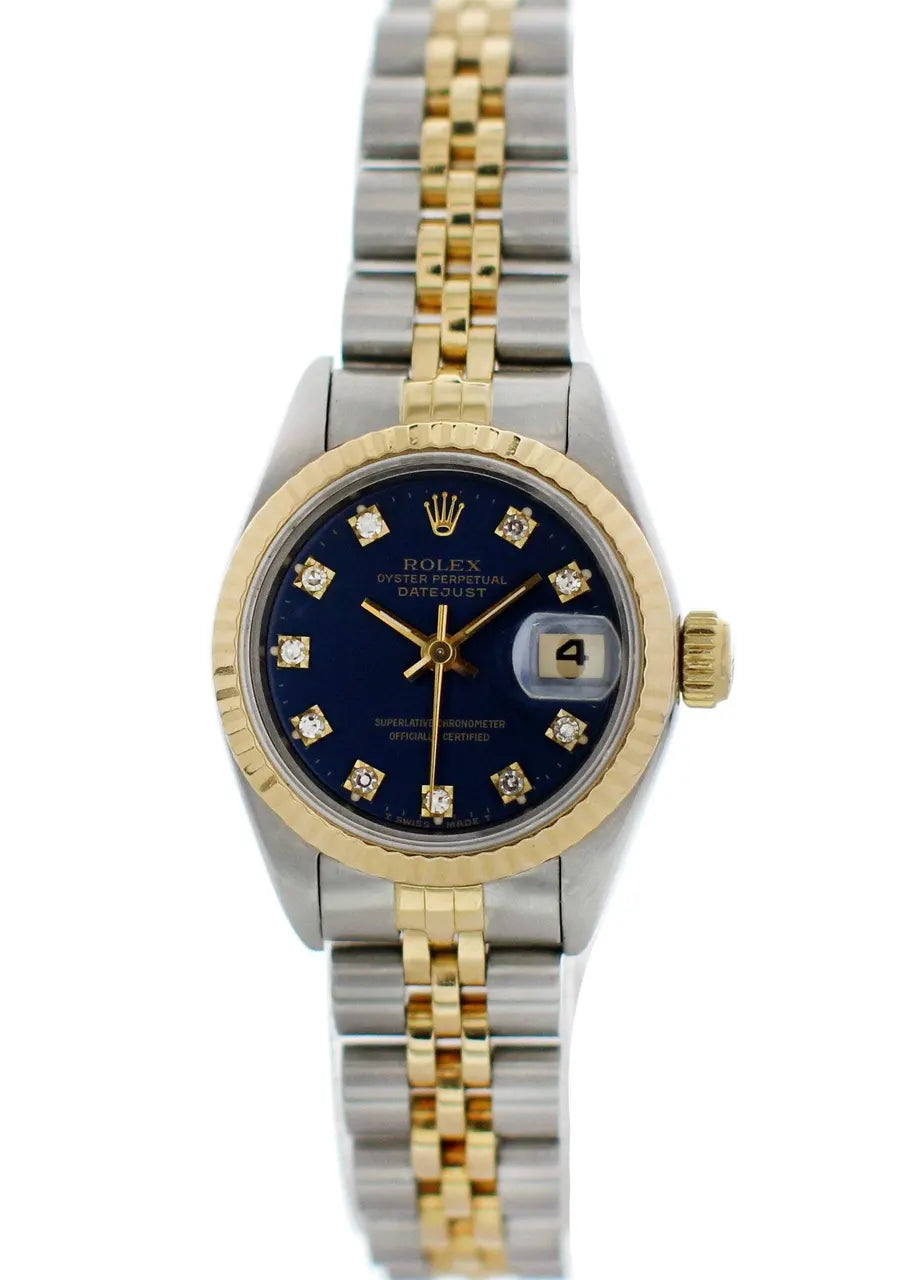 dial two Rolex Blue Diamond Datejust - Hình 2