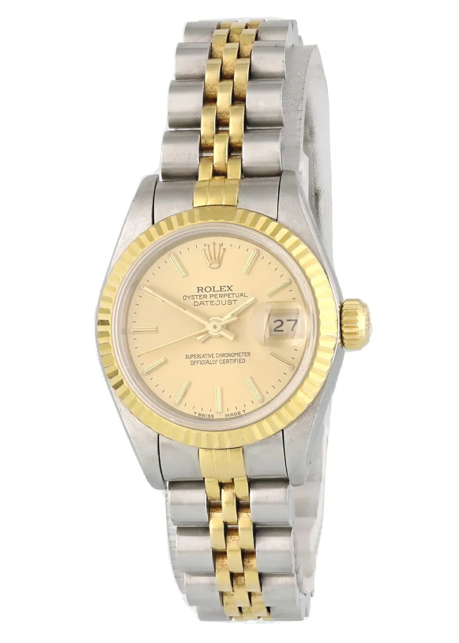 datejust steel Rolex Two-Tone Champagne Dial - Hình 2