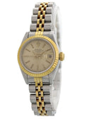 oyster Rolex Gold Steel Champagne Dial