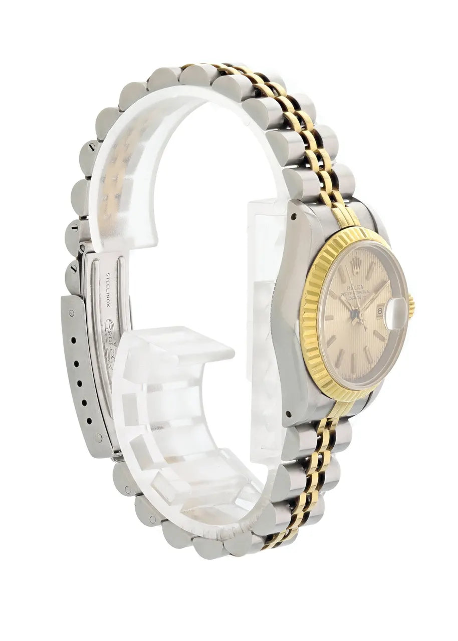oyster Rolex Gold Steel Champagne Dial - Hình 5