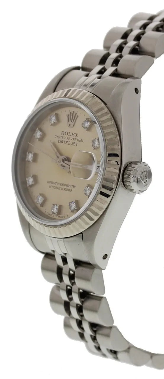 Rolex Champagne Diamond Datejust - Hình 3