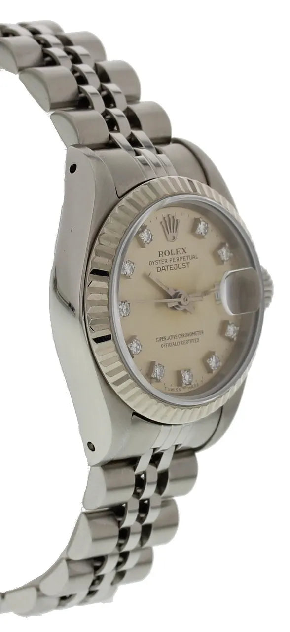 Rolex Champagne Diamond Datejust - Hình 4