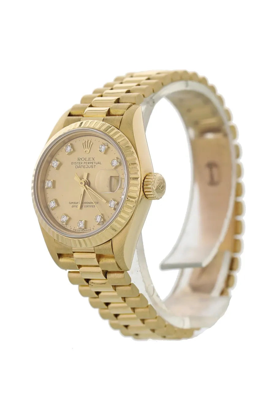 champagne Rolex Datejust Gold Diamond - Hình 2
