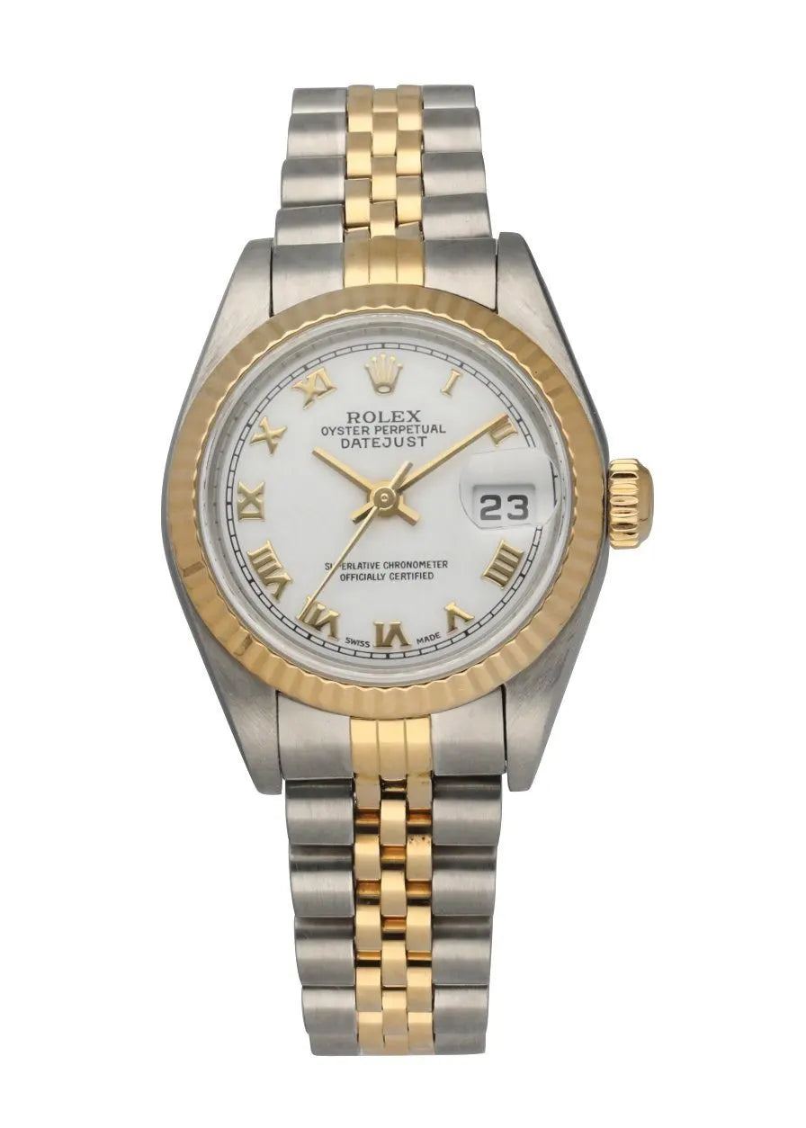 silver Rolex Datejust Two-Tone