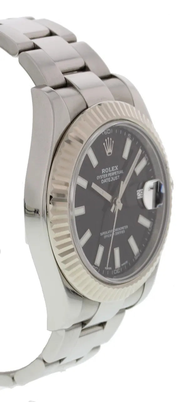 fluted Rolex Datejust Gray Dial - Hình 4