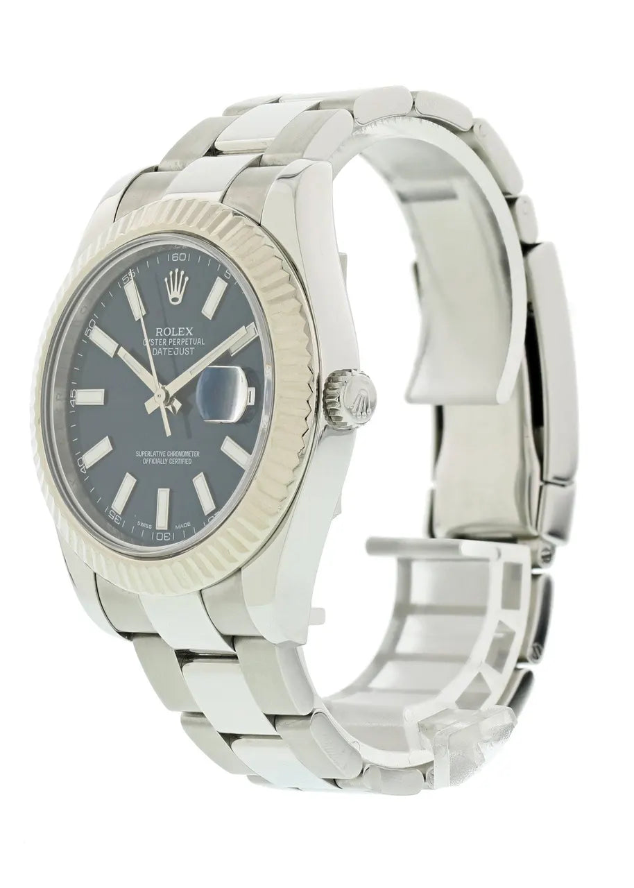 oyster Rolex Datejust Blue Dial - Hình 3