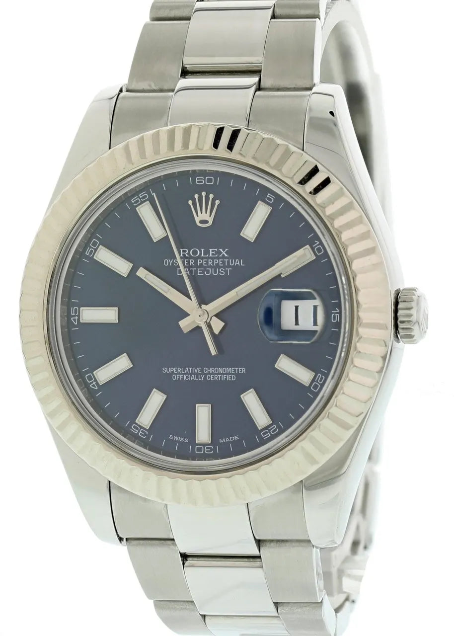 oyster Rolex Datejust Blue Dial - Hình 2