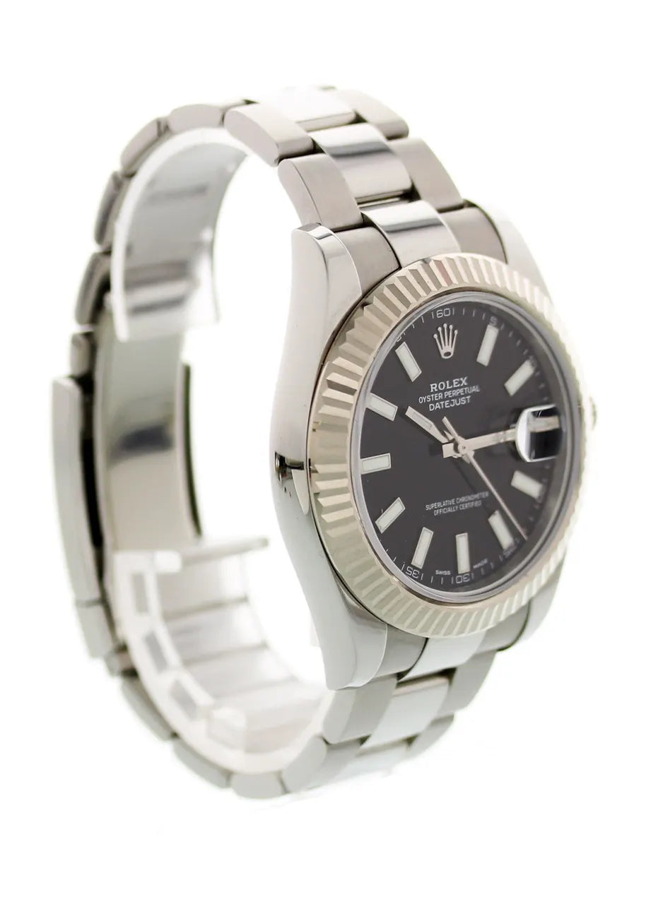 Rolex Datejust 41 Black Dial stainless - Hình 4